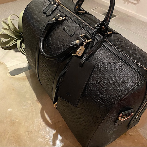 🔥Gucci Diamanté Leather Duffle - Picture 9 of 17